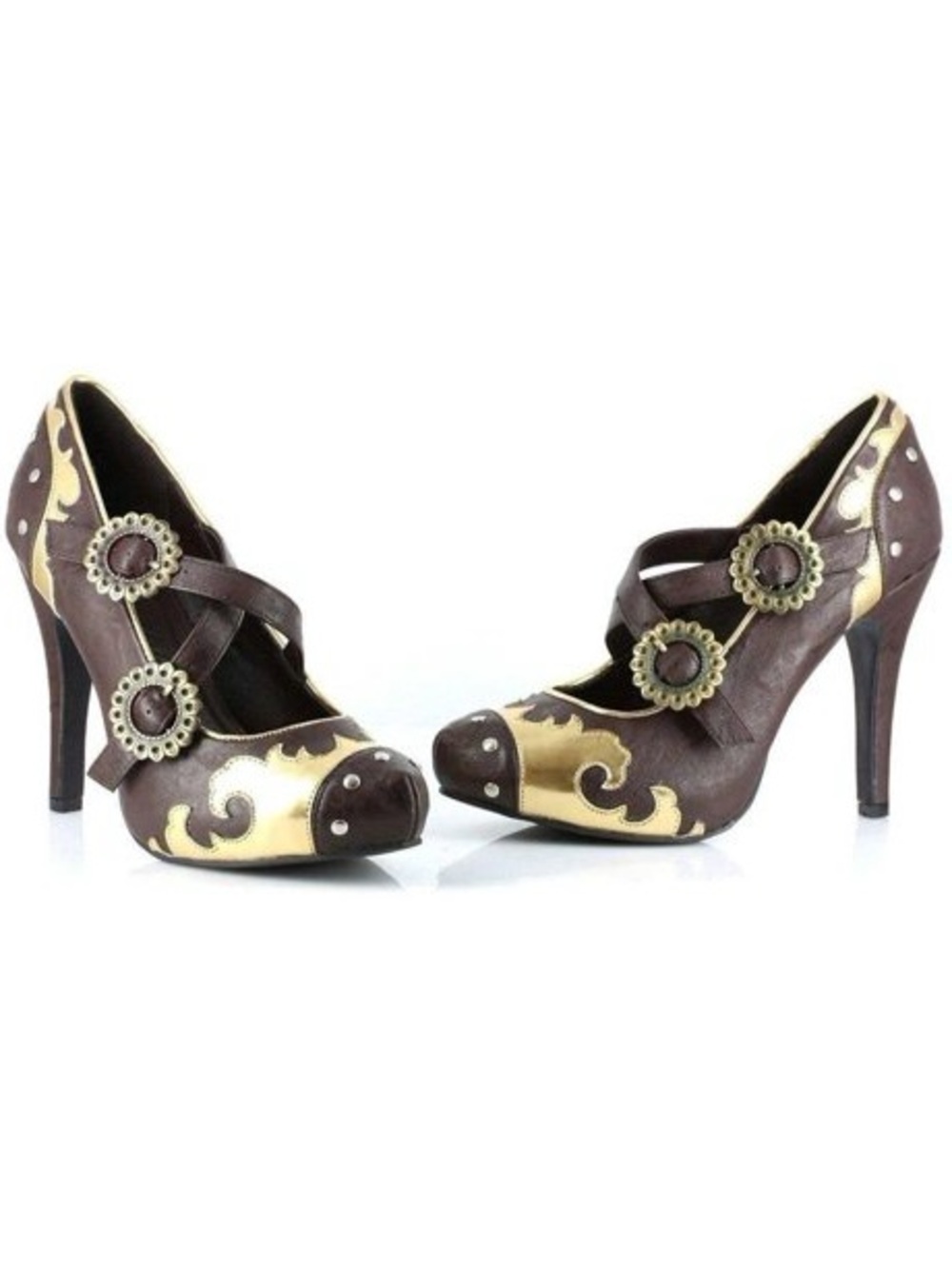 🤎ELLIE E-420-Steel 4" Heel Womens Steampunk Shoes